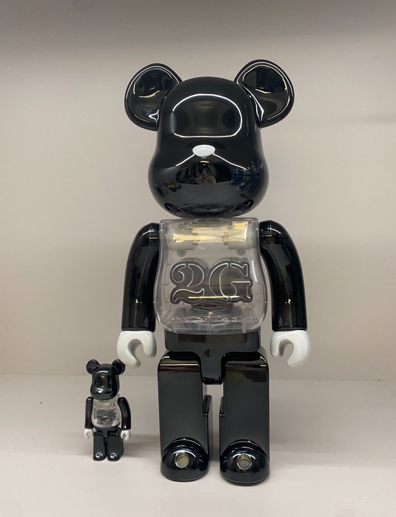 Japanese Brand × Medicom Toy Bearbrick 2G Exclusive Black Chrome 100% & 400% Set Size ONE SIZE - 1 Thumbnail