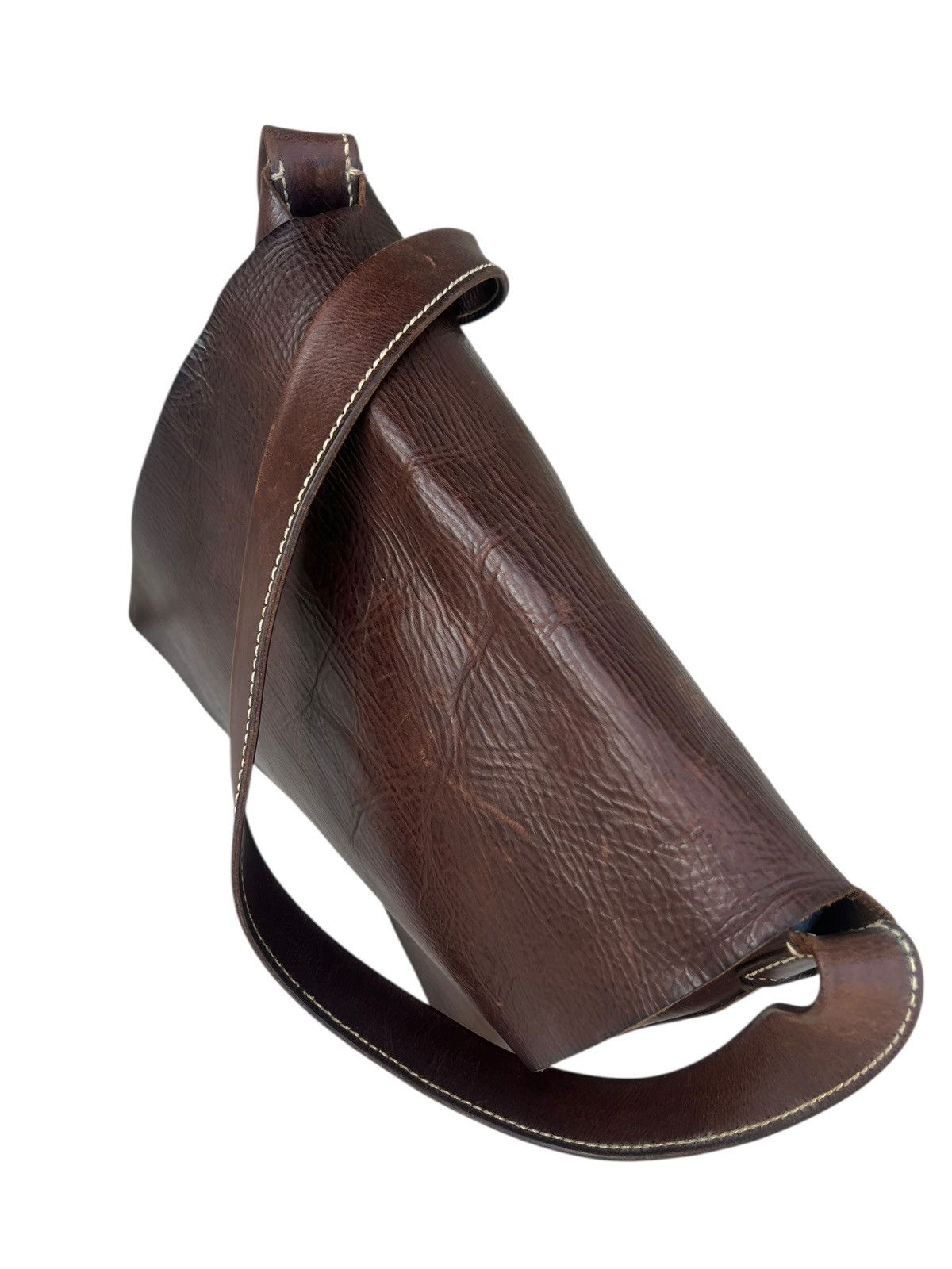Leather Genten Japan Patina Solid Leather Messenger Bag Size ONE SIZE - 14 Thumbnail