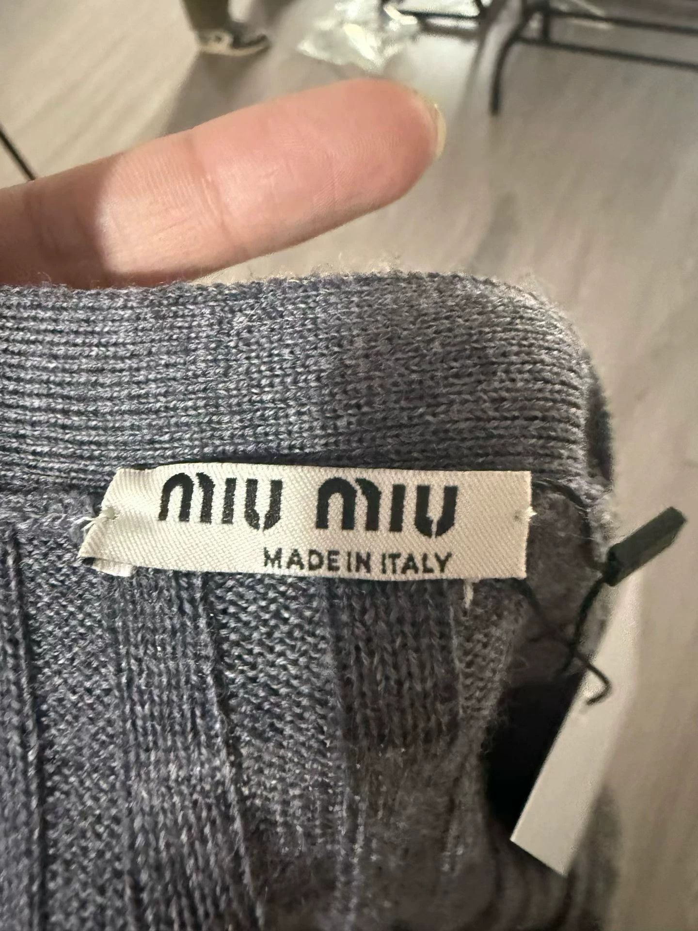 Miu Miu [99% New] Miu Miu Rhinestone Logo Cardigan Size XS / US 0-2 / IT 36-38 - 5 Thumbnail