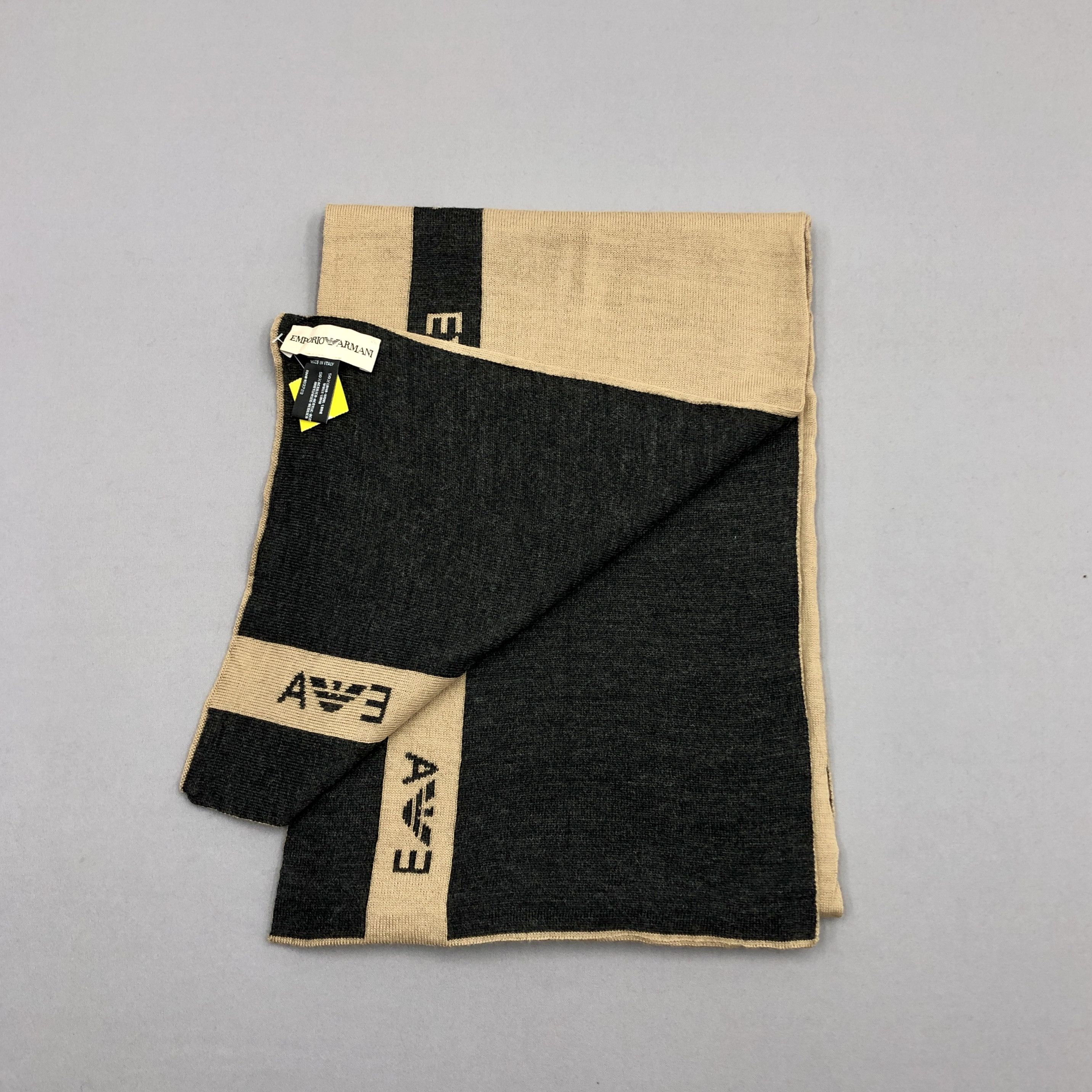 Emporio Armani Vintage Emporio Armani Scarf Muffler Knit Wool Scarves Size ONE SIZE - 4 Thumbnail