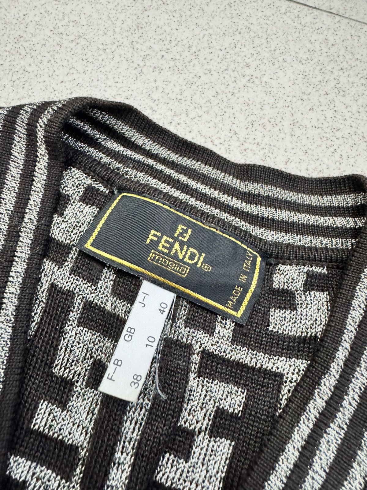 Fendi FENDI ZUCCA ALL-OVER PRINT KNIT CARDIGAN VEST Size S / US 4 / IT 40 - 4 Thumbnail