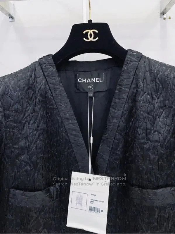 Chanel Chanel Black Silk Blend Women's Jacket . Size S / US 4 / IT 40 - 2 Thumbnail