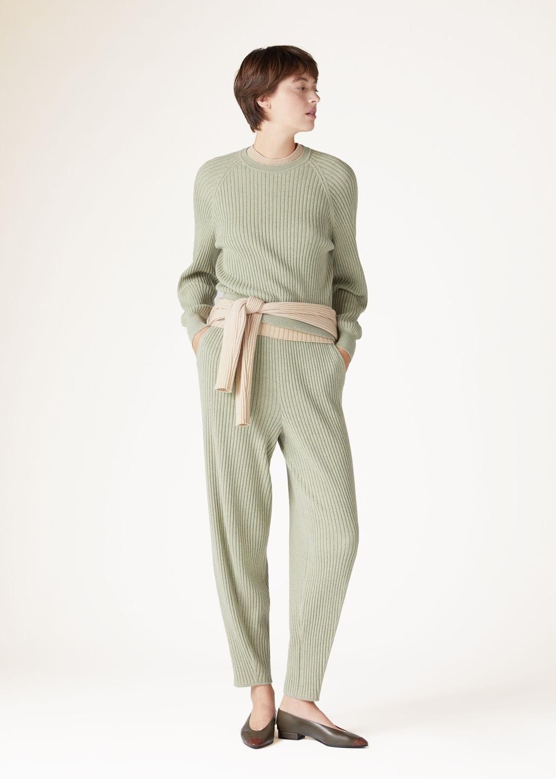 Loro Piana o1srvl11e0125 FAN6270 Lago Sirio Sweater in Mint Green Size S / US 4 / IT 40 - 3 Thumbnail