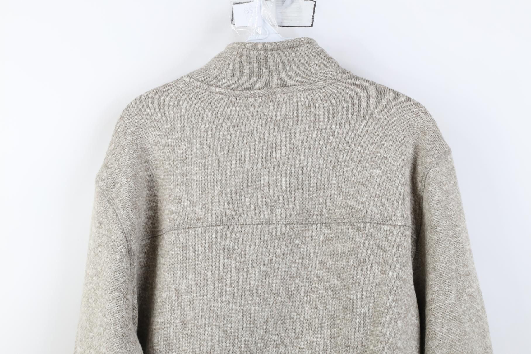 Eddie Bauer Deadstock Y2K Eddie Bauer Fleece Knit 1/4 Zip Sweater Beige Size US L / EU 52-54 / 3 - 14 Thumbnail