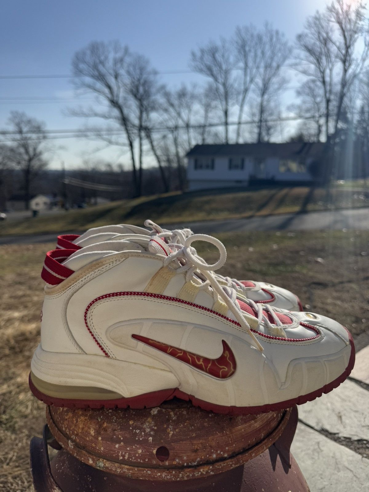 Nike Nike Air Max Penny 1, White Varsity Red (2005) Size US 11.5 / EU 44-45 - 5 Thumbnail