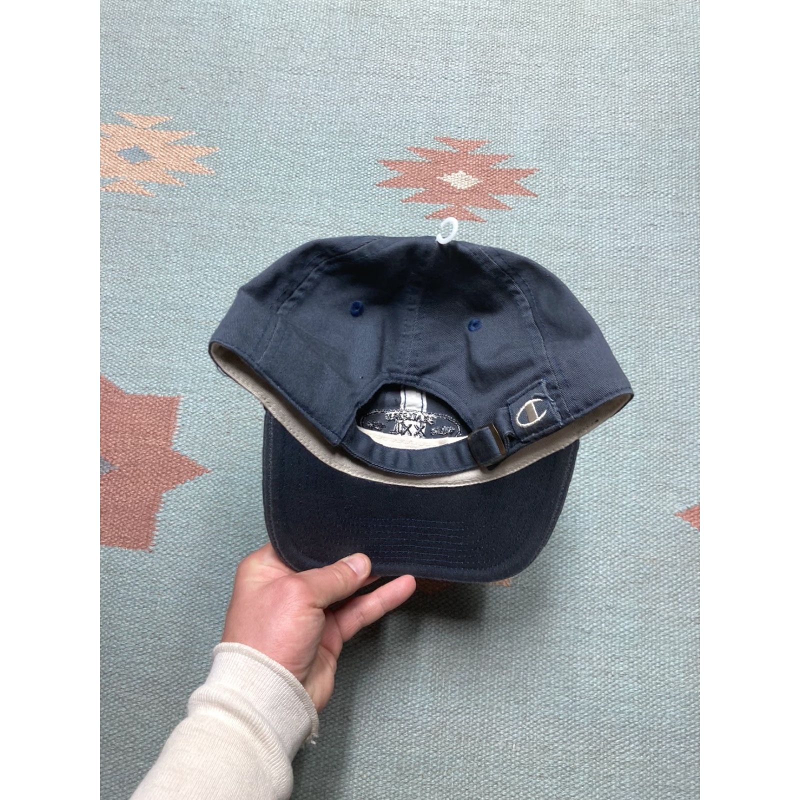 Champion VINTAGE Champion Athletics DEADSTOCK NWT navy blue strapback hat Dad cap Baseball Cap Men Adjustable Blue Champions Size ONE SIZE - 4 Thumbnail