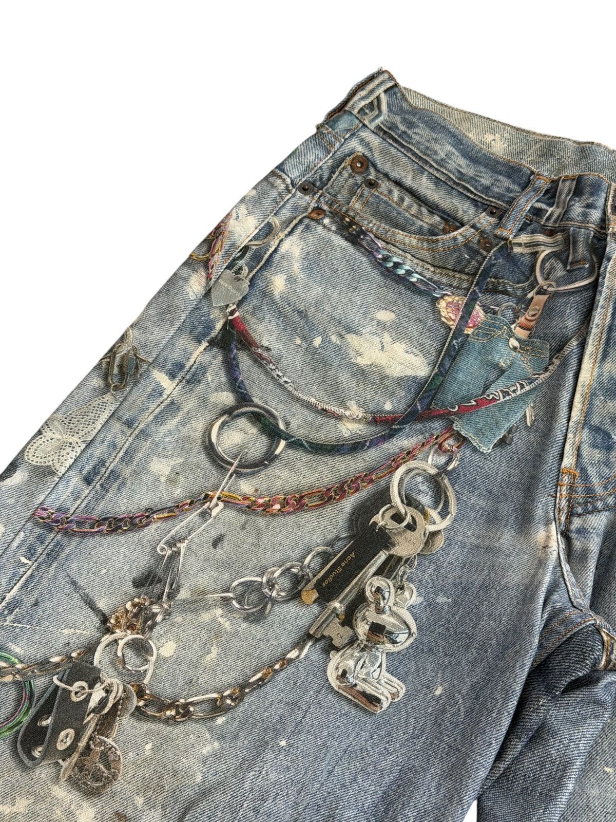 Acne Studios Acne Studios 1981 Fit Trompe L’oeil Keychain Jeans Size US 29 - 3 Thumbnail