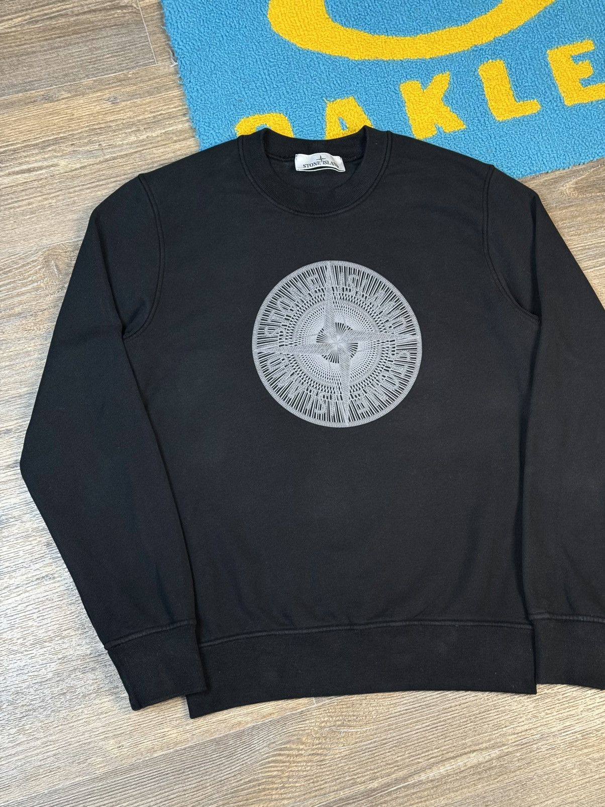 Stone Island Stone Island Rubberized Logo Black Sweatshirt Size US S / EU 44-46 / 1 - 5 Thumbnail