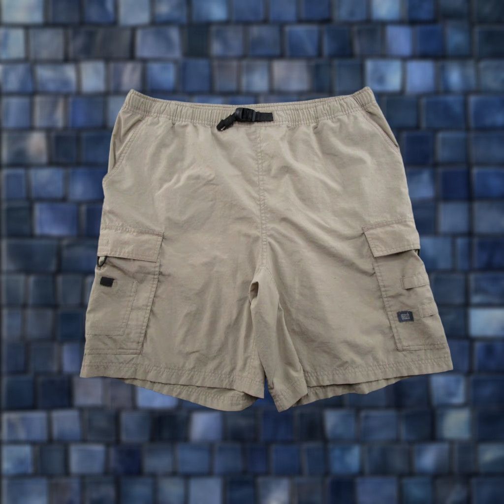 Nike ACG VINTAGE Nike ACG Cargo Shorts Mens XL Belted Elastic Waist Beige Cotton 90s 00s Cargo Pocket Mens Size US 36 / EU 52 - 1 Thumbnail