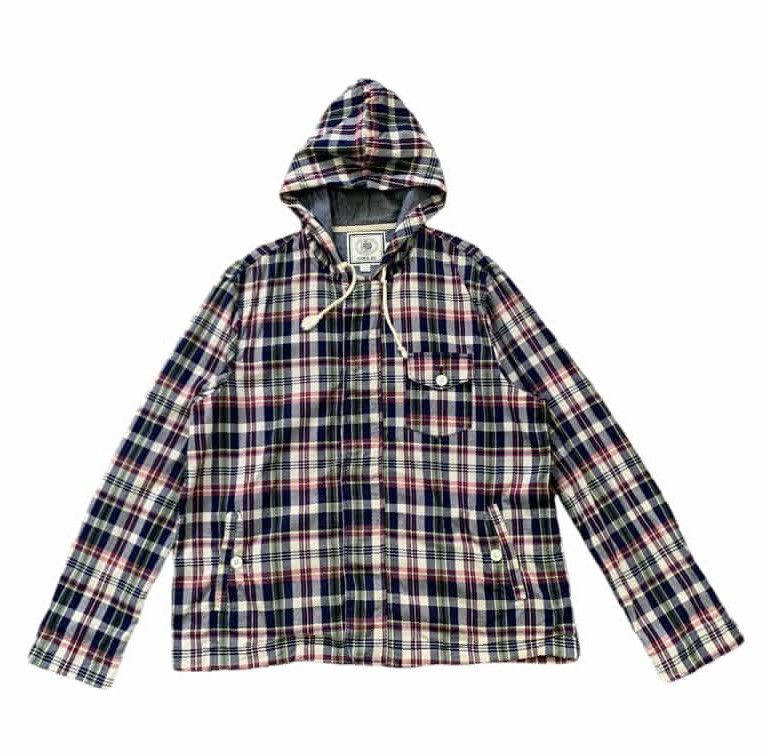 J. Press Vtg Nice Checkered J.Press Jacket Hooded Ideal Zipper Size US L / EU 52-54 / 3 - 1 Thumbnail