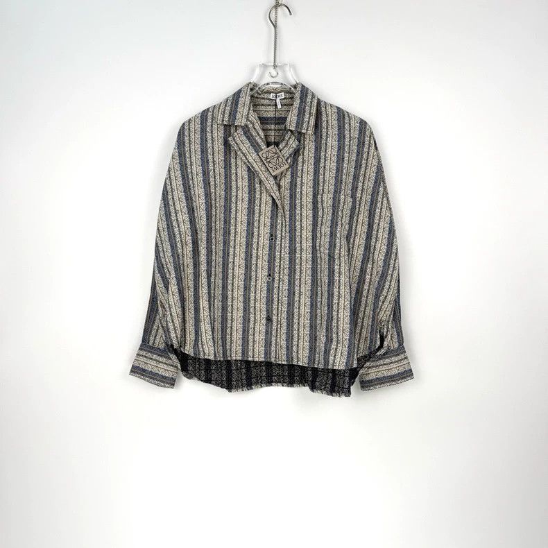 Loewe LOEWE National style vertical stripes full print shirt jac Size XS / US 0-2 / IT 36-38 - 3 Thumbnail
