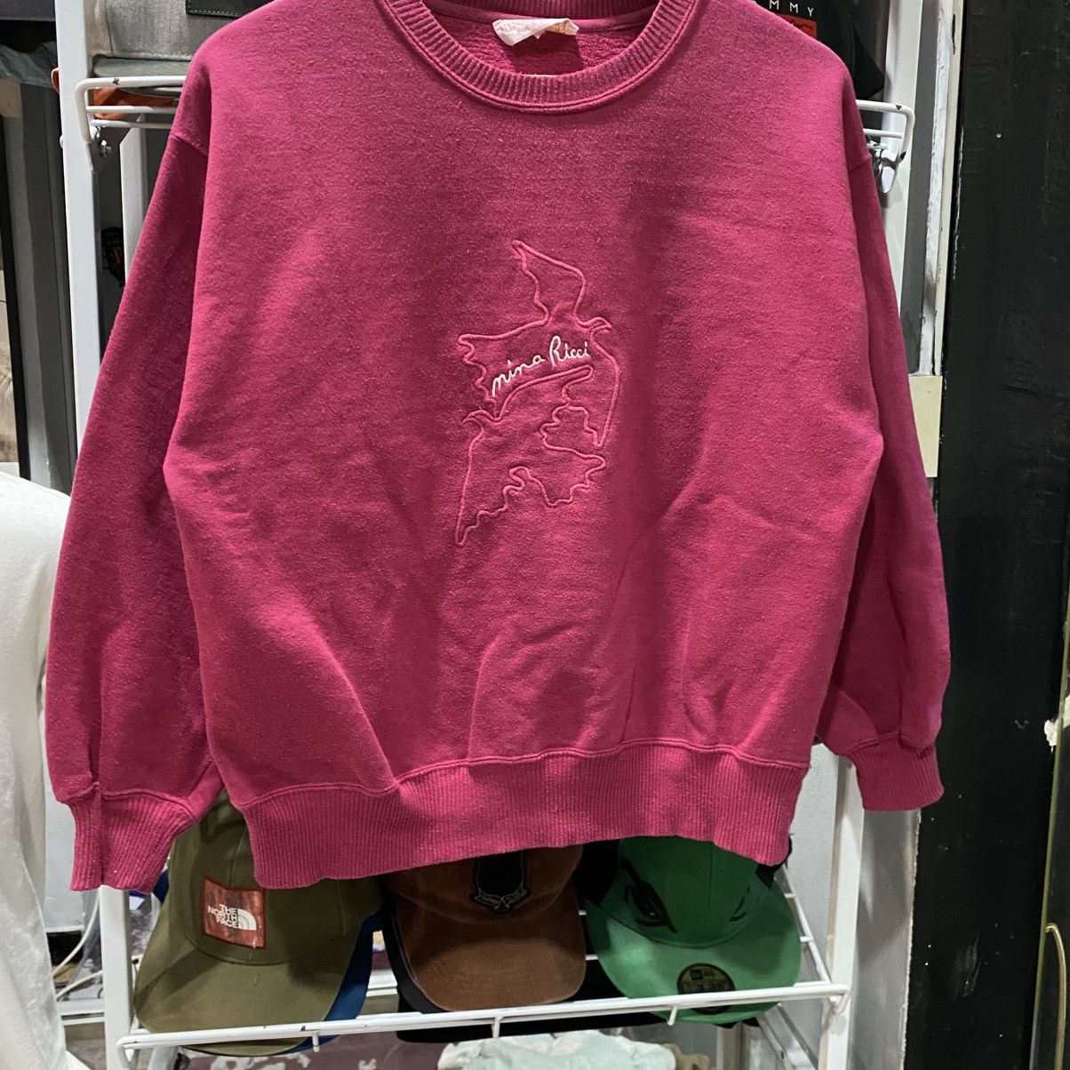 Vintage Nina Ricci Embroidered Birds Sweatshirt Size US M / EU 48-50 / 2 - 4 Thumbnail