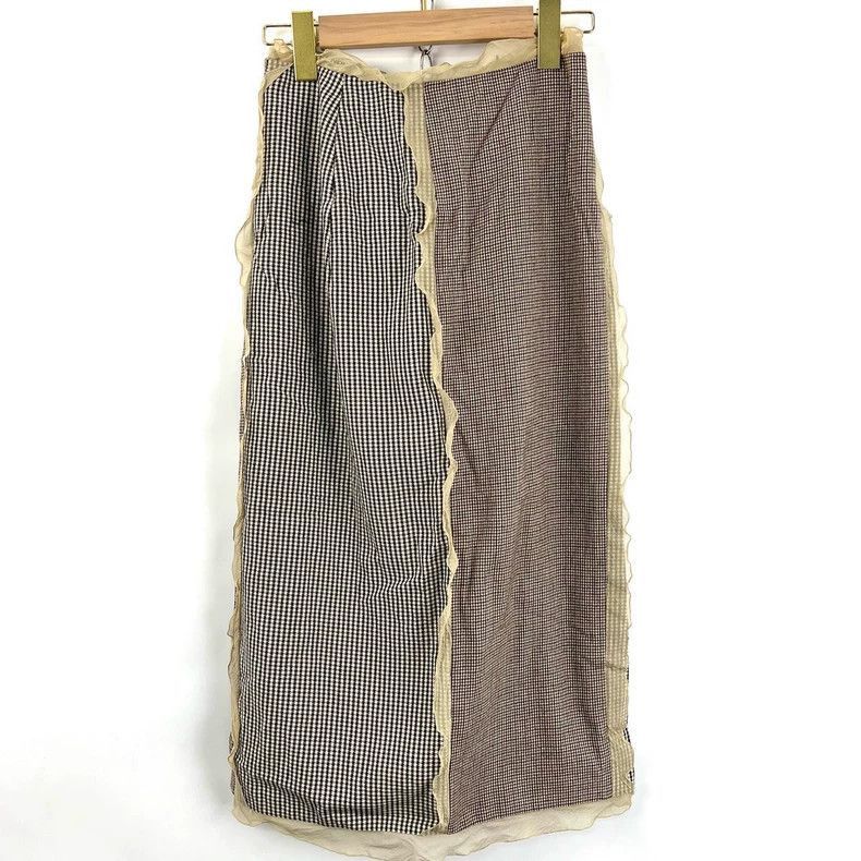 Fendi Fendi 38 Checkered Skirt with Ruffled Edges Size 36" / US 14 / IT 50 - 2 Thumbnail
