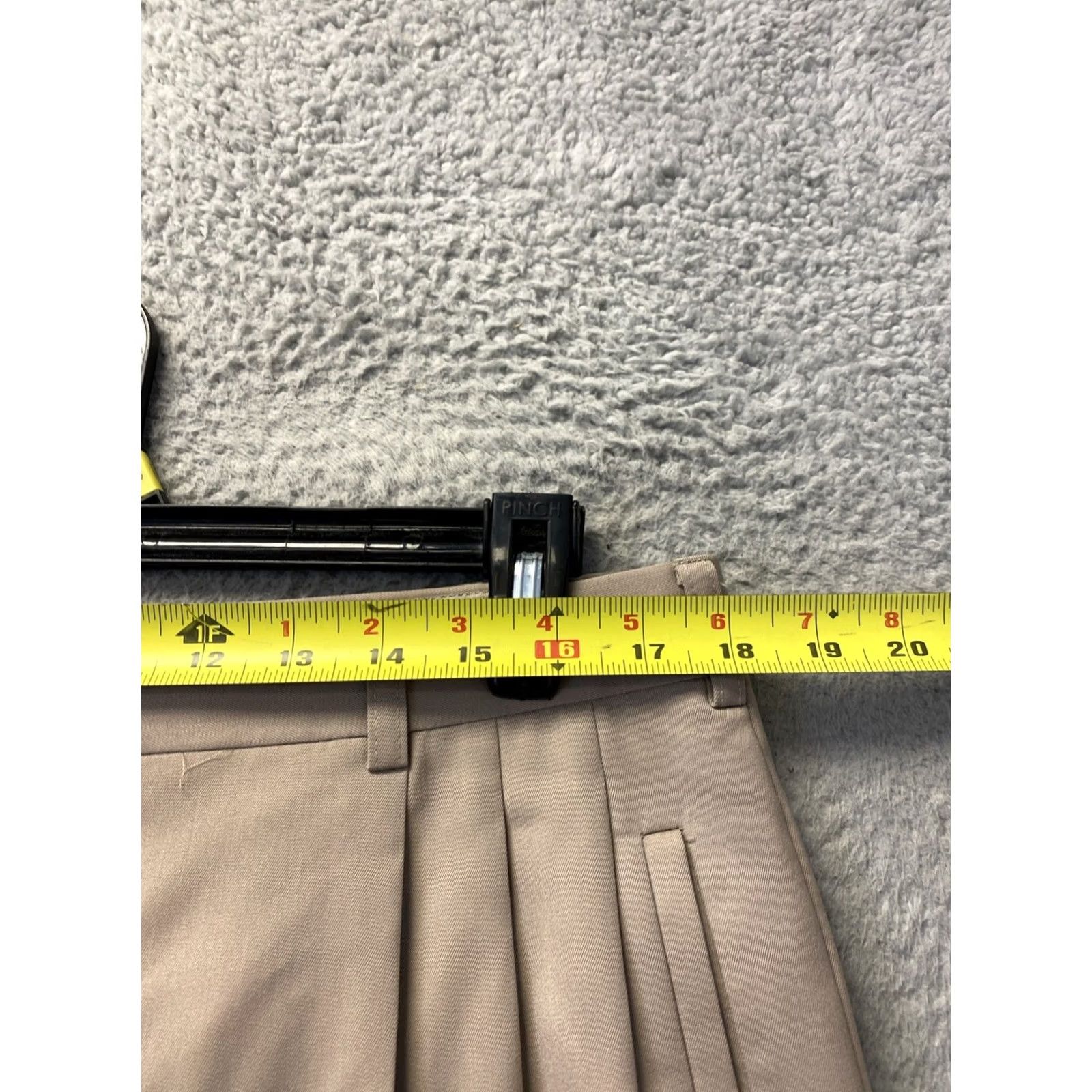 Zanella Zanella Dress Pants Mens 36x35 Tan Khaki Wool Flat Front Regular Straight Waist 36 City Business / 0879 Size US 36 / EU 52 - 4 Thumbnail