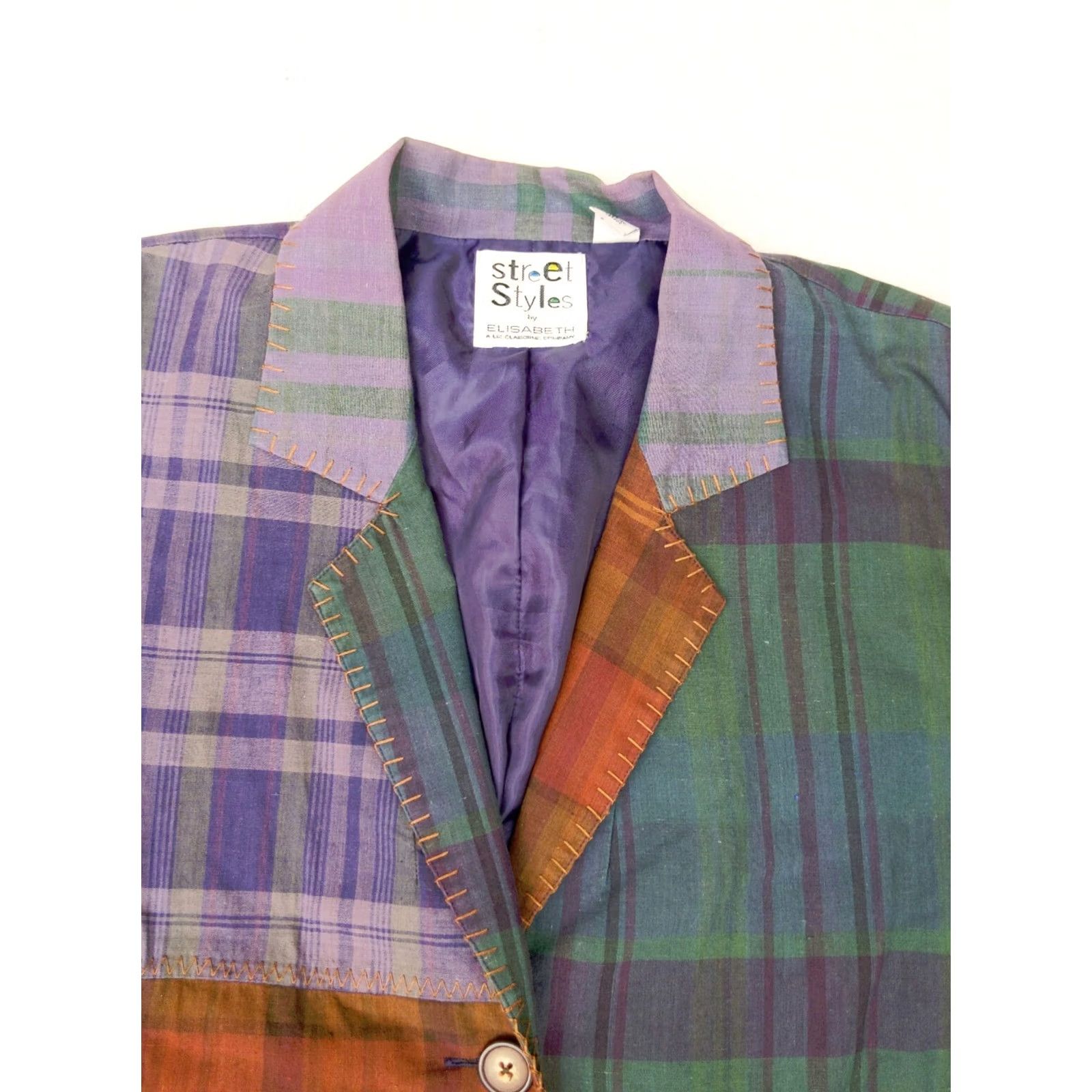 Liz Claiborne Liz Claiborne Shirt Blazer Women Plaid Multicolor 1 Button Long Sleeve Plus Size Fashion Street Styles Size XS / US 0-2 / IT 36-38 - 4 Thumbnail