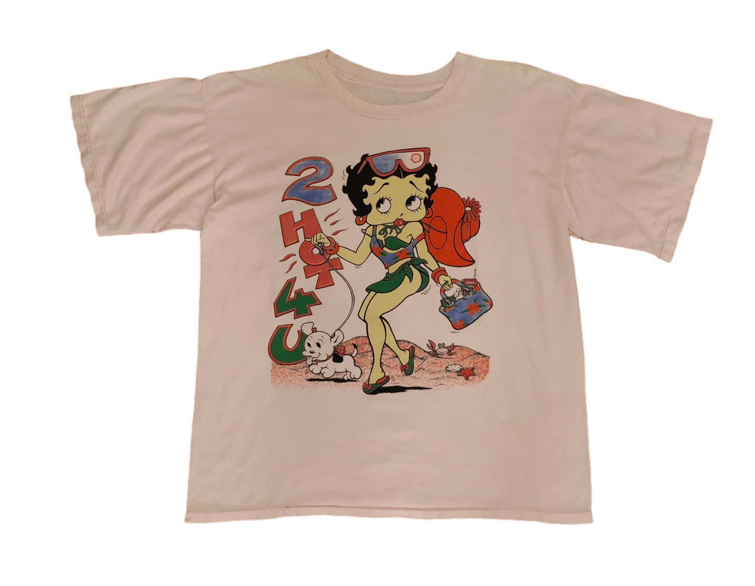 Vintage Vintage 90s Betty Boop 2 Hot 4 U Pin-Up Bikini T-Shirt Size US XL / EU 56 / 4 - 1 Thumbnail