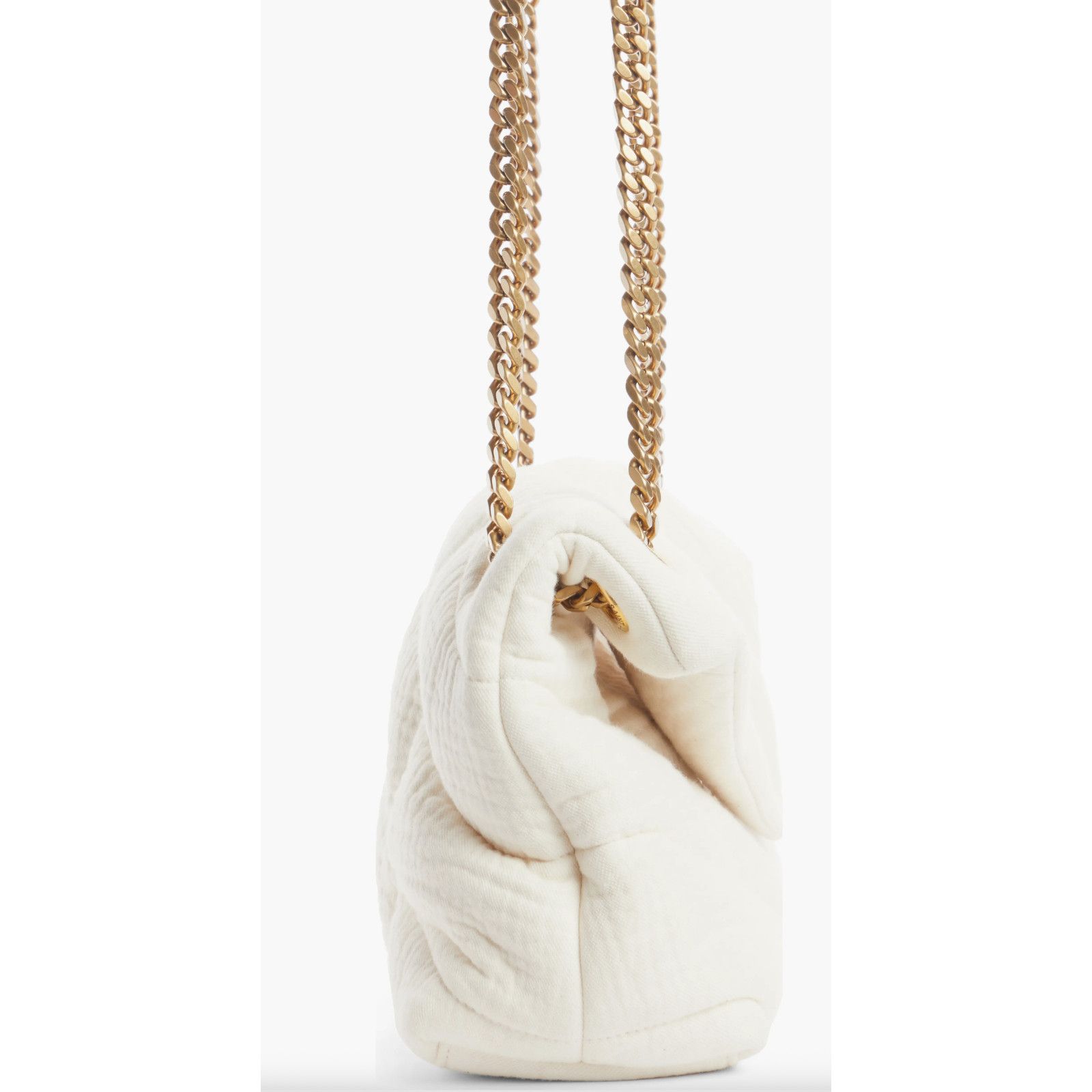 Yves Saint Laurent Saint Laurent YSL Cotton Twill White Shoulder Crossbody Bag Size ONE SIZE - 12 Thumbnail