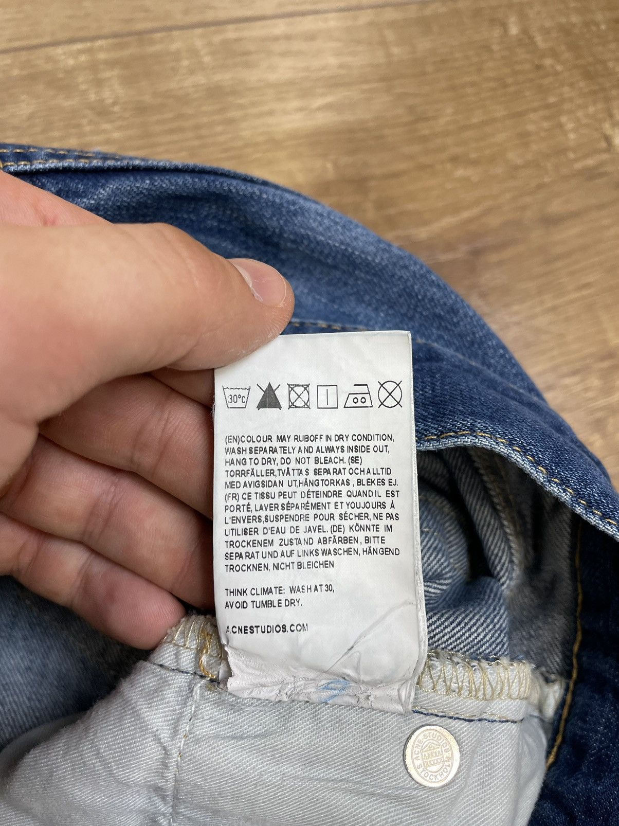 Acne Studios × Vintage Vintage Acne Studios RocVerakai Stonewashed Blue Denim Jeans Size US 30 / EU 46 - 16 Thumbnail