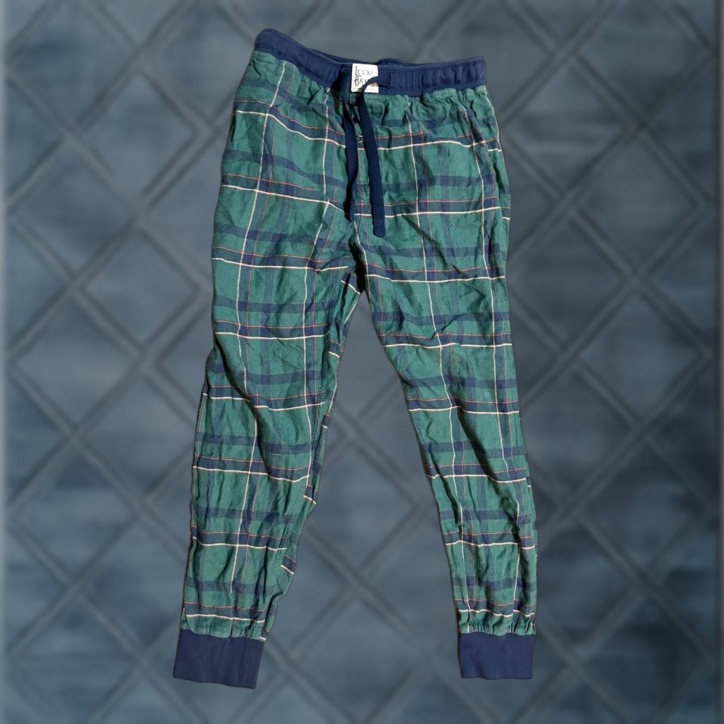 Lucky Brand Lucky Brand Mens Lounge Pants S Sleep Pajama Bottoms Green Plaid Sleepwear Shirt? Size US 29 - 1 Thumbnail