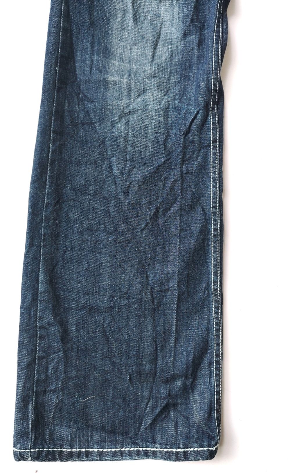Helix Vintage Y2K Helix Bootcut Cross Back Dark Wash Faded Jeans Size US 34 / EU 50 - 4 Thumbnail
