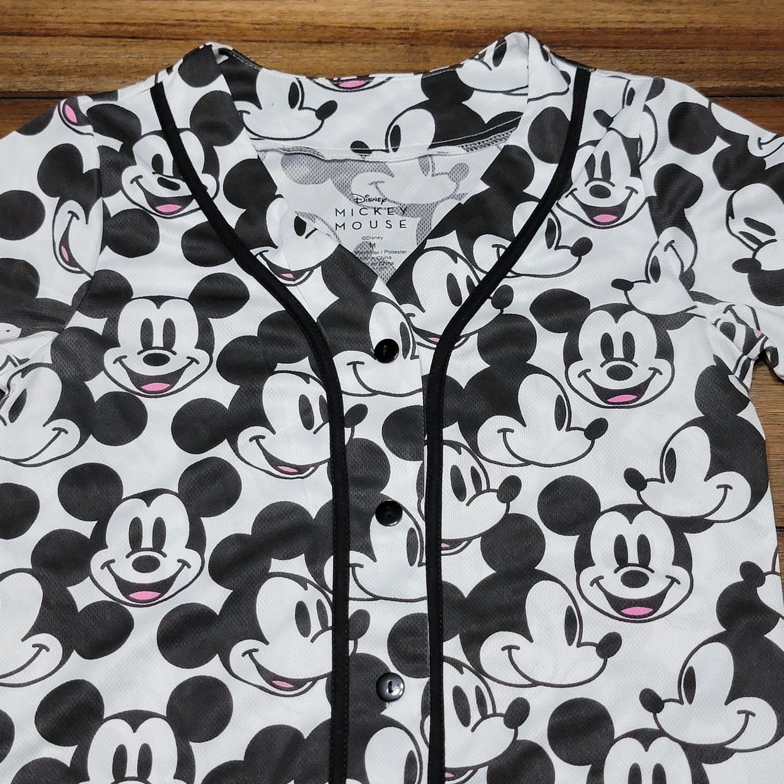 Disney Disney Mickey Mouse B&W Button Up Jersey - Size Medium Size M / US 6-8 / IT 42-44 - 2 Thumbnail