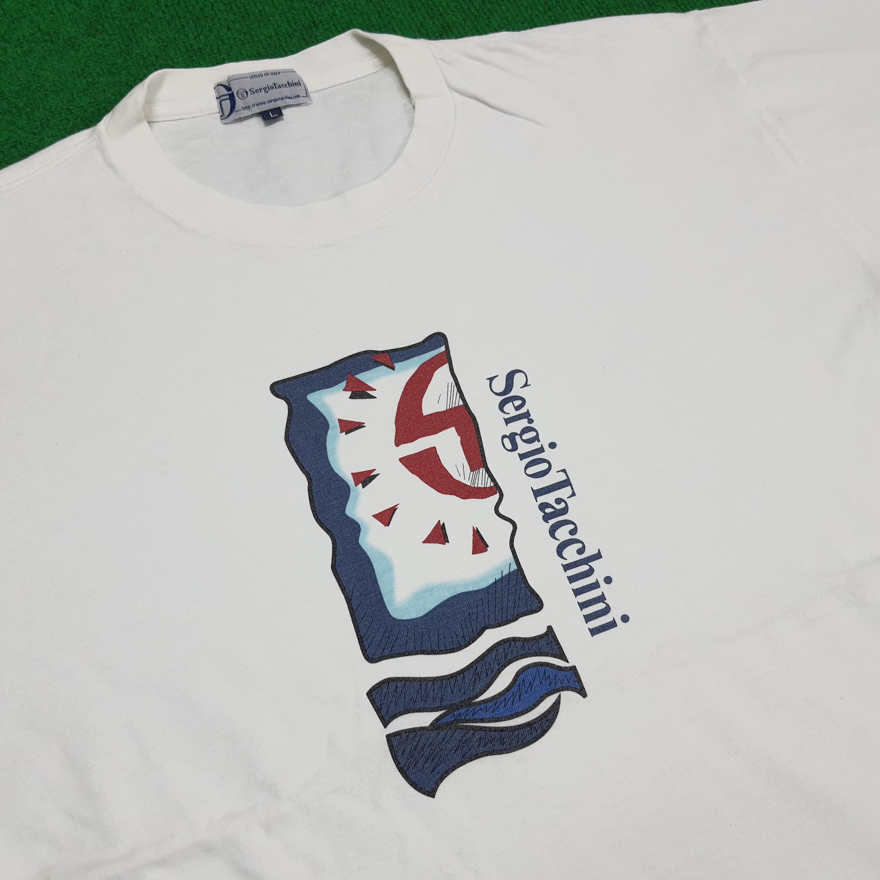 Sergio Tacchini × Vintage Vintage Sergio Tacchini T-Shirt Size US L / EU 52-54 / 3 - 2 Thumbnail