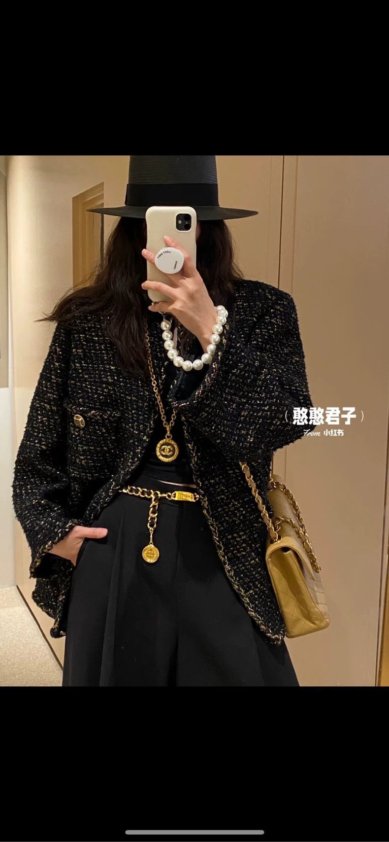 Chanel Chanel 19 Egyptian black gold silhouette glazed buckle wove Size XXS / US 00 / IT 34 - 8 Thumbnail