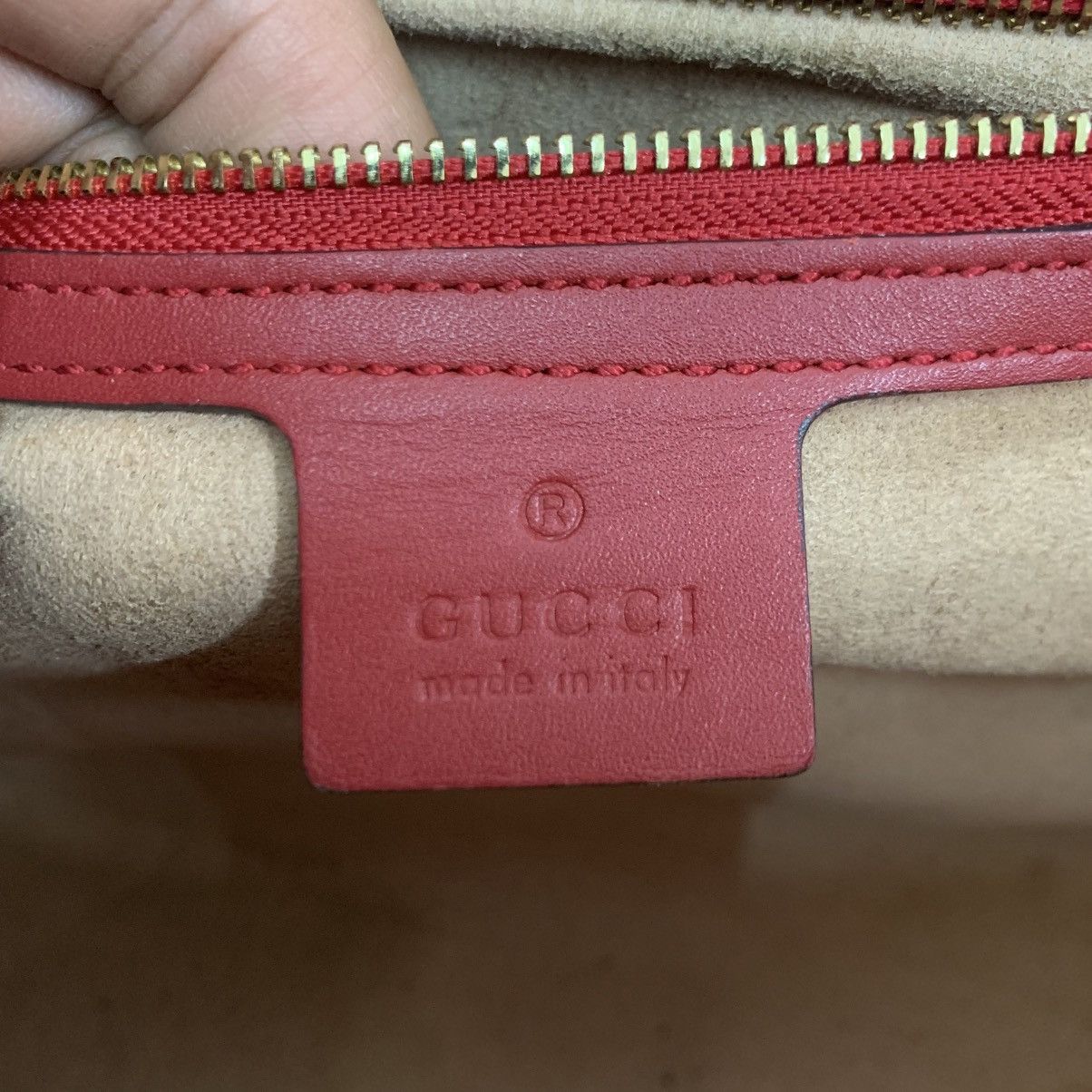 Gucci Gucci Red Leather Chain Shoulder Bag Size ONE SIZE - 14 Thumbnail