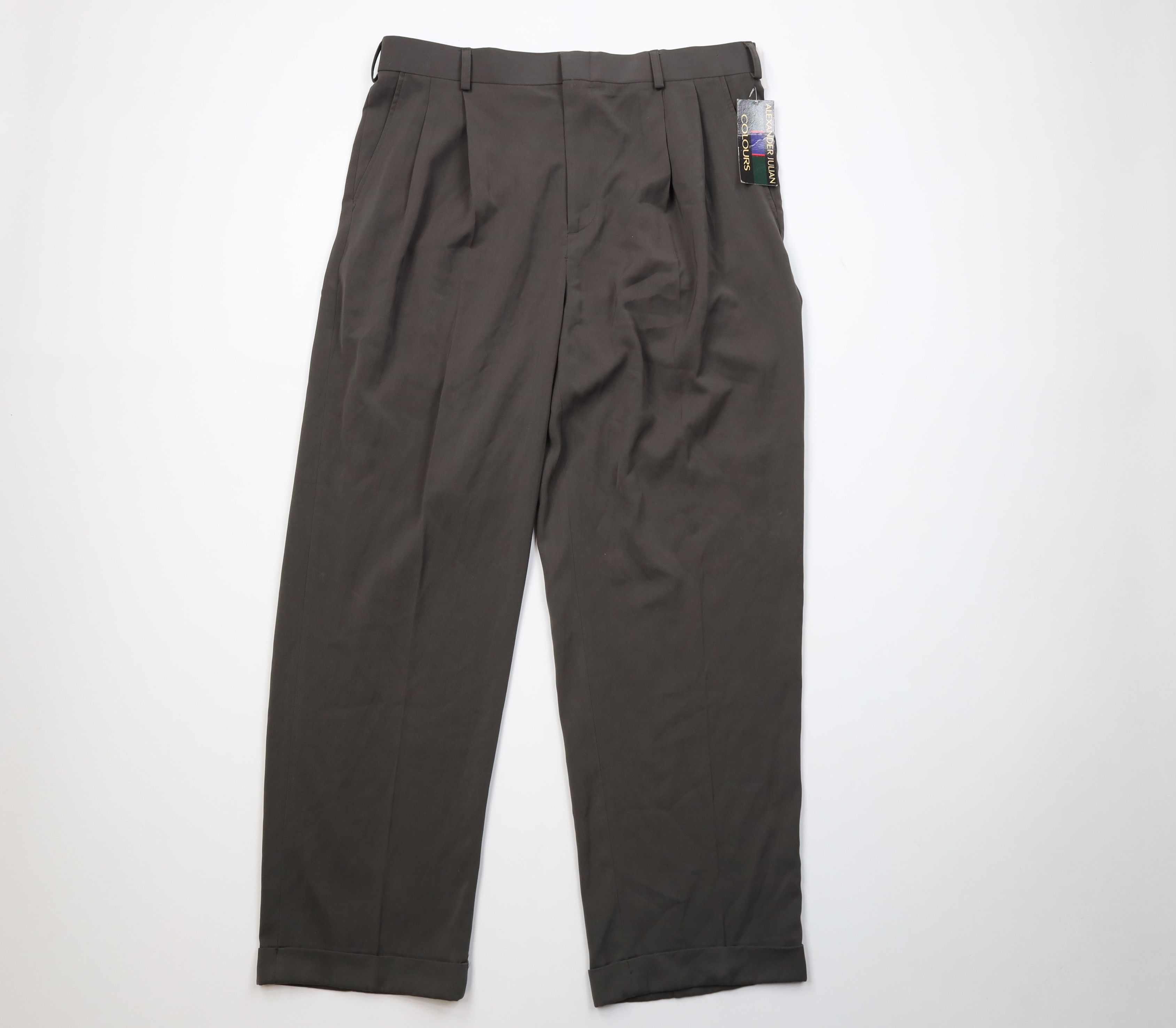 Vintage Deadstock Vintage 90s Streetwear Wide Leg Chino Pants Green Size US 36 / EU 52 - 1 Thumbnail