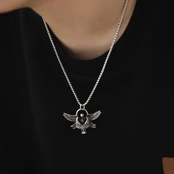 Jewelry Angel Necklace Punk Chain Size ONE SIZE - 2 Thumbnail