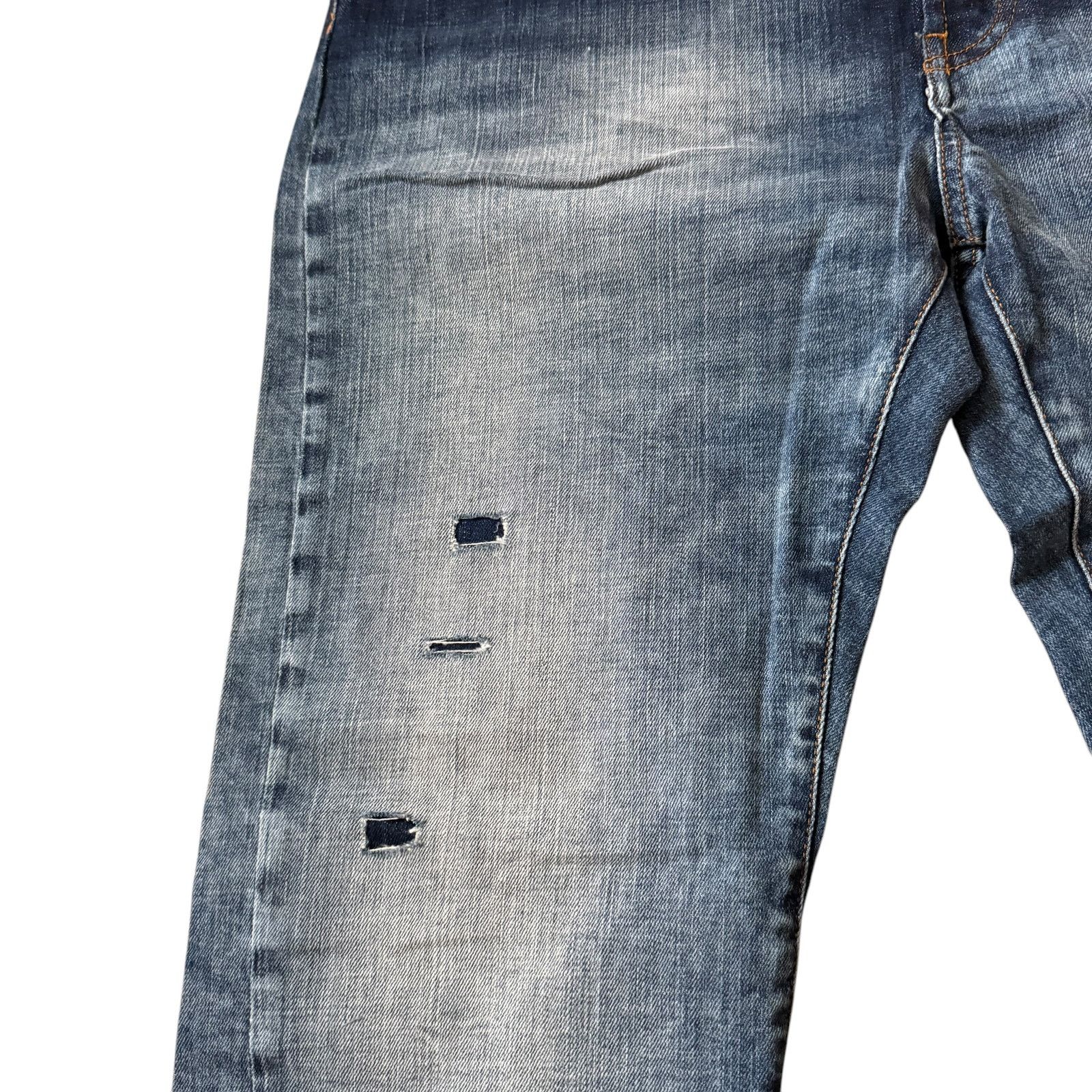 John Richmond John Richmond Distressed Patched Slim Fit Jeans Size US 40 / EU 56 - 5 Thumbnail
