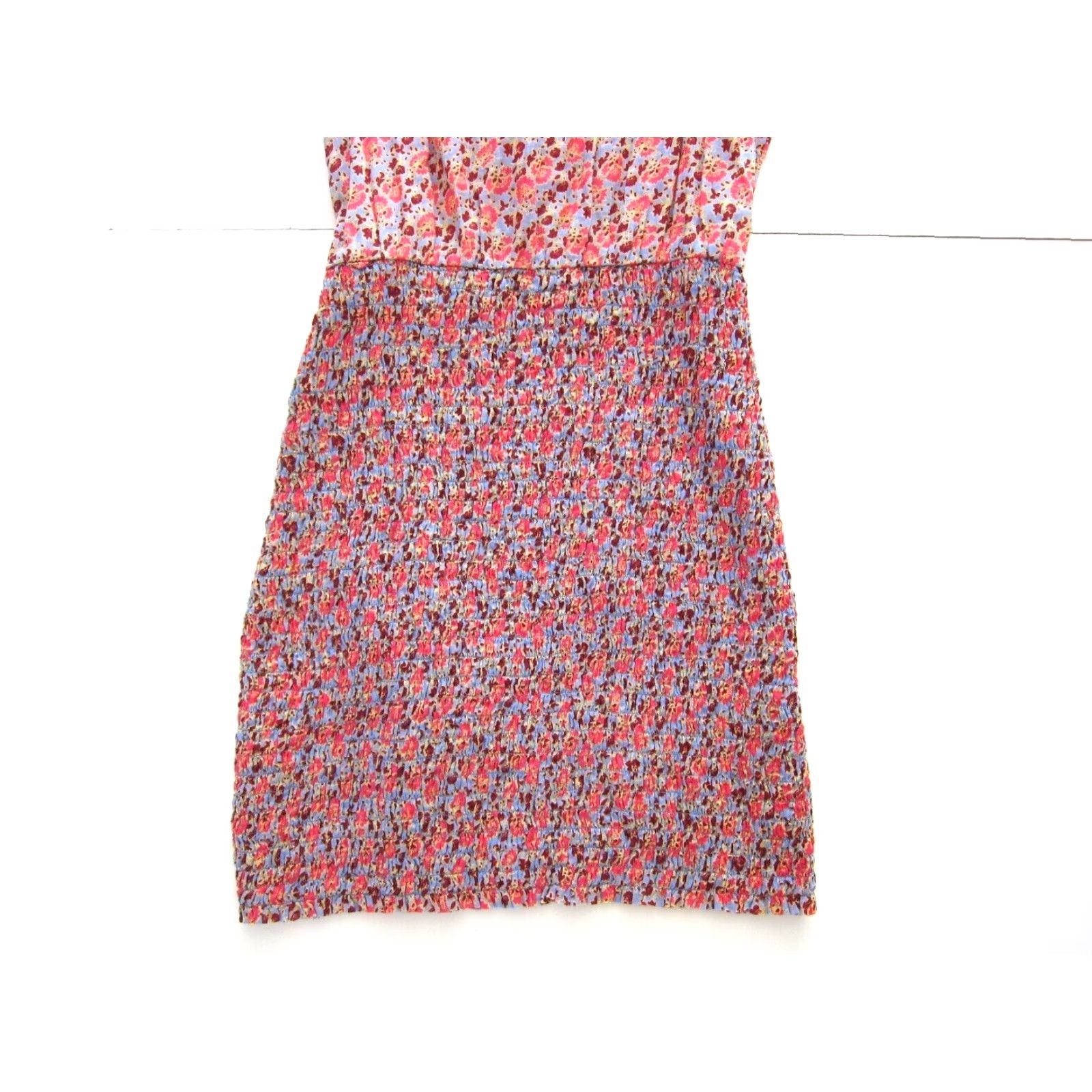 Free People Free People Cotton Pink Floral Sleeveless High Front Sheath Tank Dress S Women Size S / US 4 / IT 40 - 6 Thumbnail
