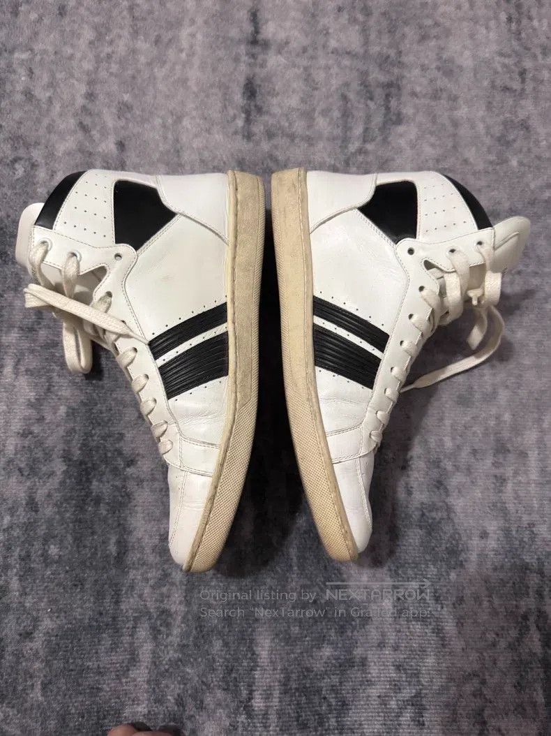 Saint Laurent Paris Saint Laurent Paris Black and White Leather Striped High-T Size US 7 / EU 40 - 2 Thumbnail