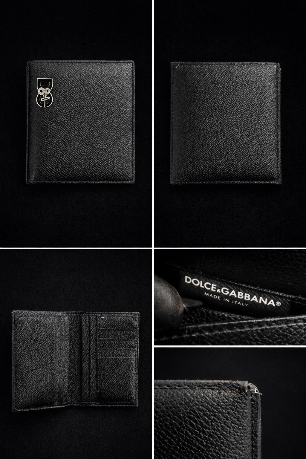 Dolce & Gabbana Dolce & Gabbana Black Leather Bifold Wallet With D&G Logo Size ONE SIZE - 1 Thumbnail
