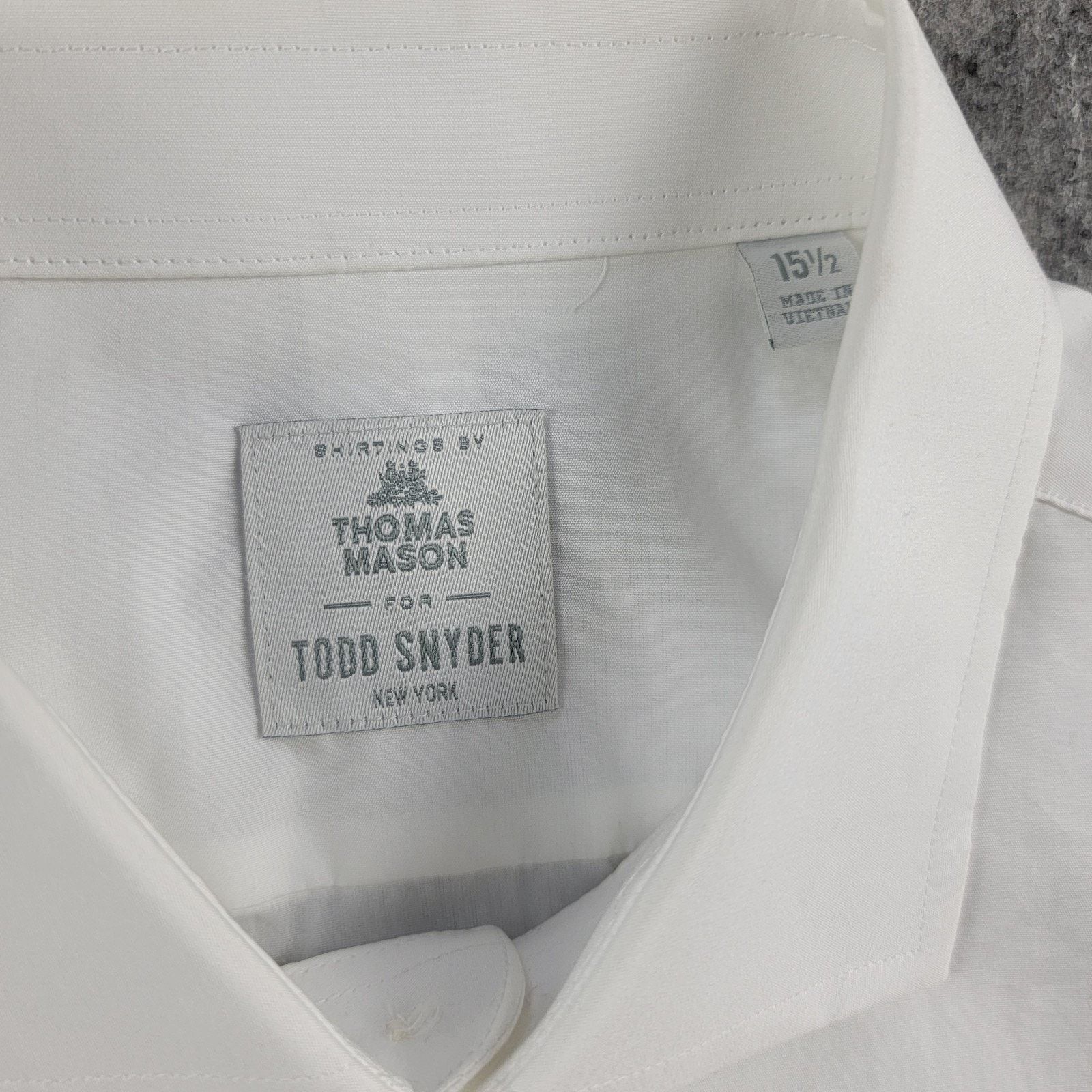Todd Snyder Todd Snyder x Thomas Mason Plain Front Tuxedo Dress Shirt Size US S / EU 44-46 / 1 - 6 Thumbnail
