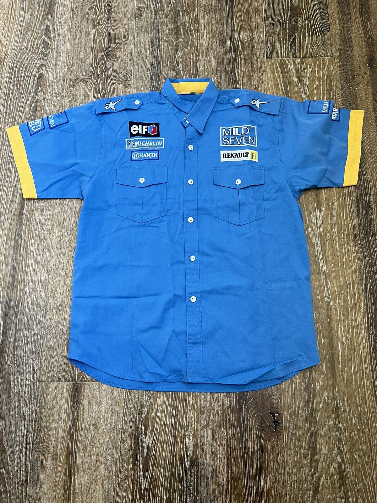 Vintage Renault formula one mild seven button up shirt Size US XL / EU 56 / 4 - 2 Thumbnail