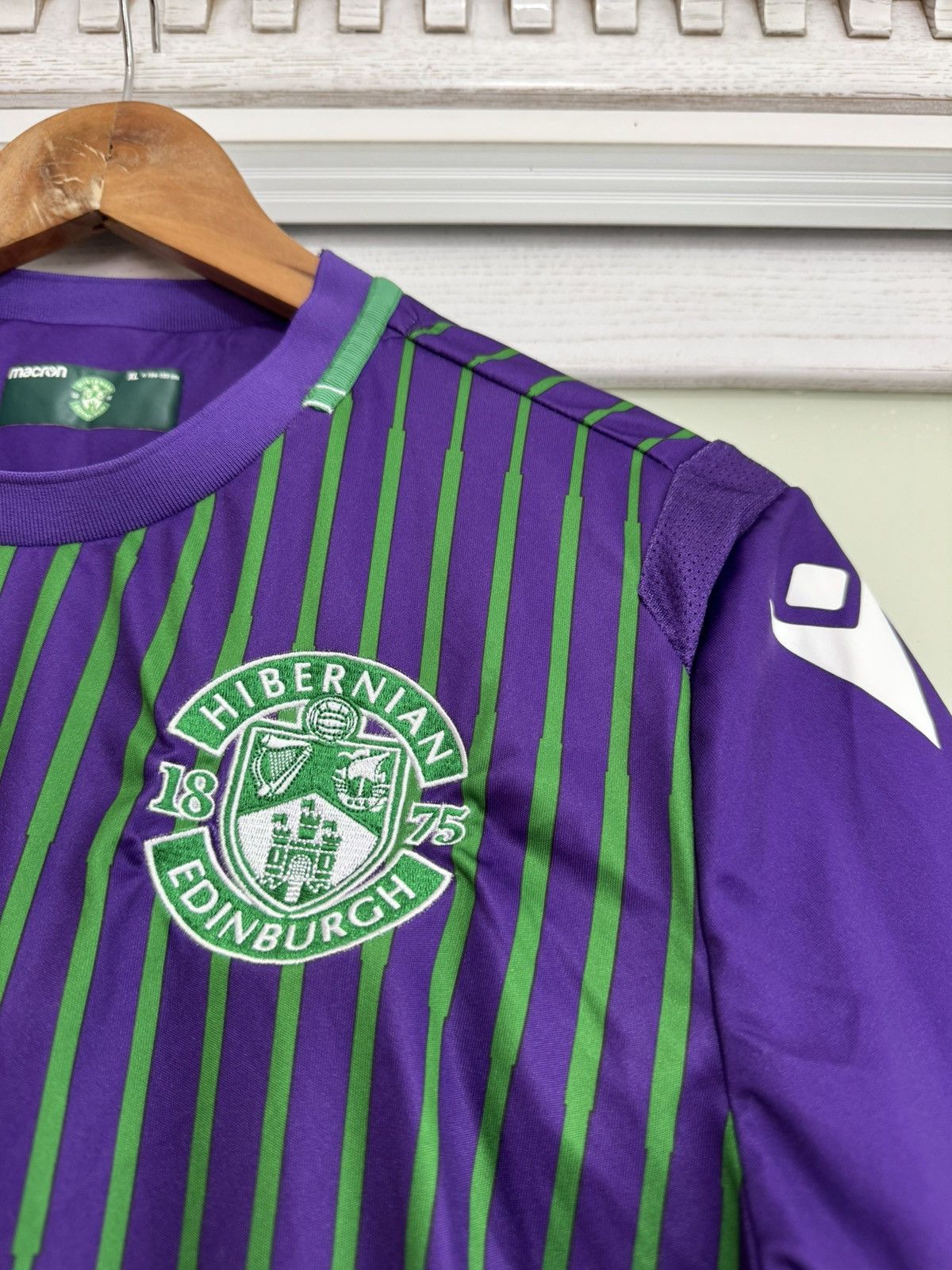 Macron Hibernian Edinburgh 2019-2020 Away Soccer Jersey Kit Shirt Size US XL / EU 56 / 4 - 7 Thumbnail