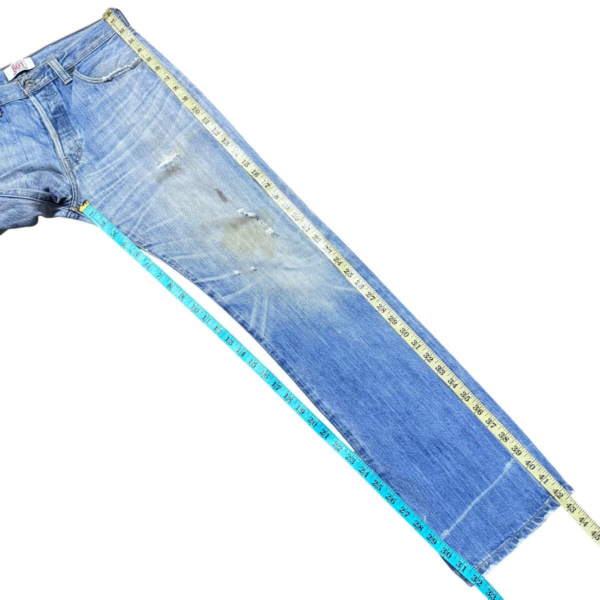 Levi's Levis 501 Distressed Jeans Size US 31 - 19 Thumbnail