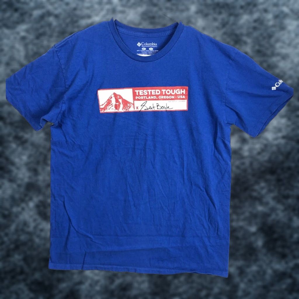 Vintage Columbia T-Shirt Mens Size Large Blue Staff Tested Tough Shirt Graphic Tee Size US L / EU 52-54 / 3 - 1 Thumbnail