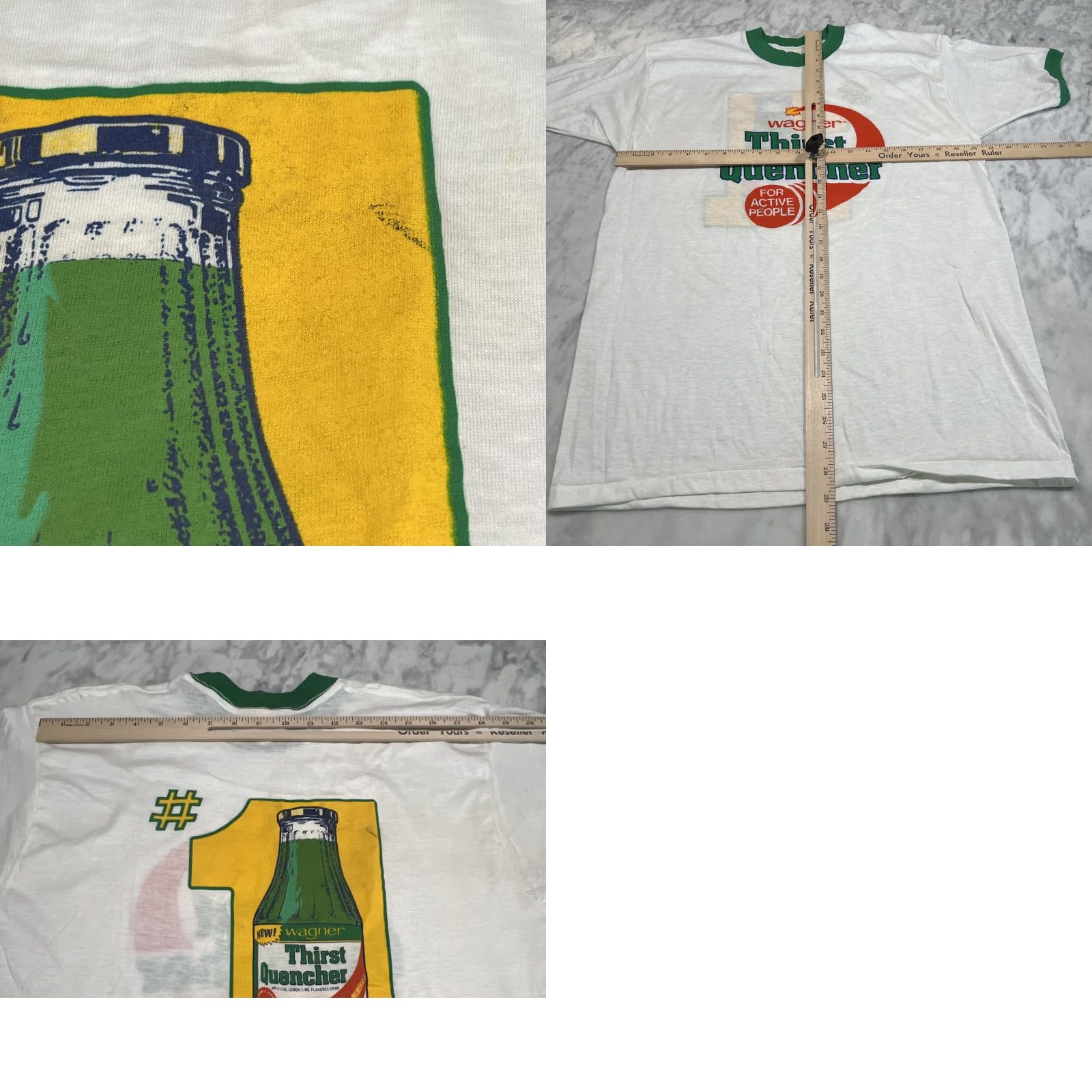 Doublet VINTAGE Wagner Ringer T-Shirt Men XL White 1980s Made in USA Double Sided Graphic Size US XL / EU 56 / 4 - 8 Thumbnail