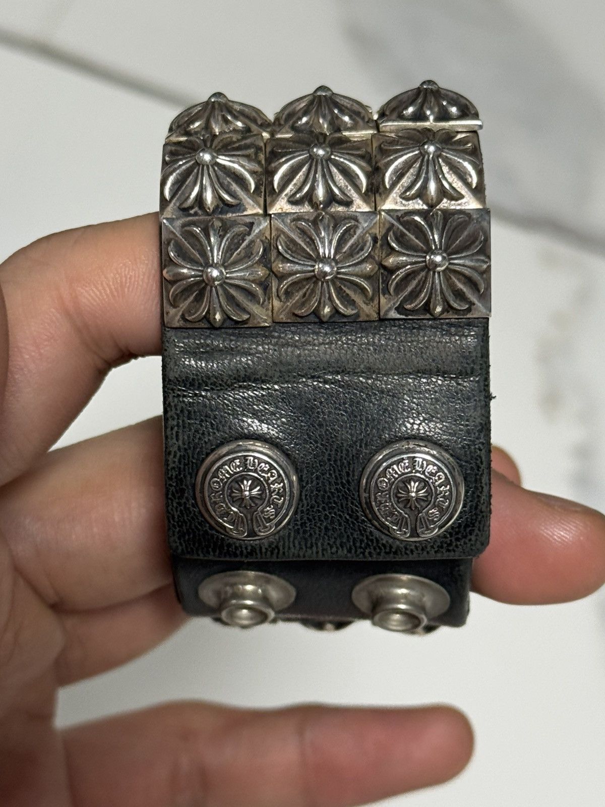 Chrome Hearts Chrome hearts triple pyramid stud bracelet Size ONE SIZE - 1 Thumbnail