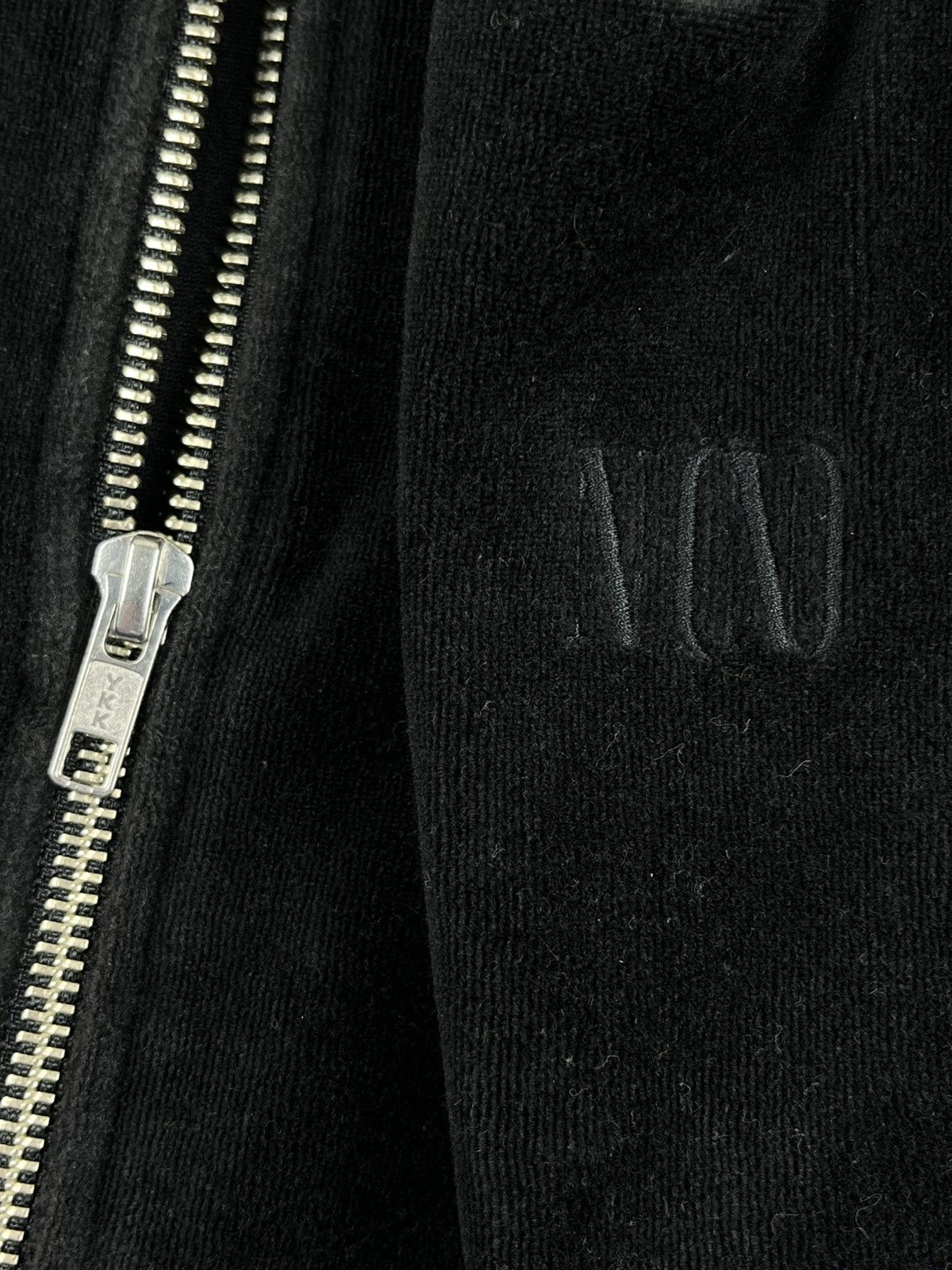 Japanese Brand × Number (N)ine Number (N)ine Black Double Zip Velour Striped Track Jacket Size US S / EU 44-46 / 1 - 4 Thumbnail