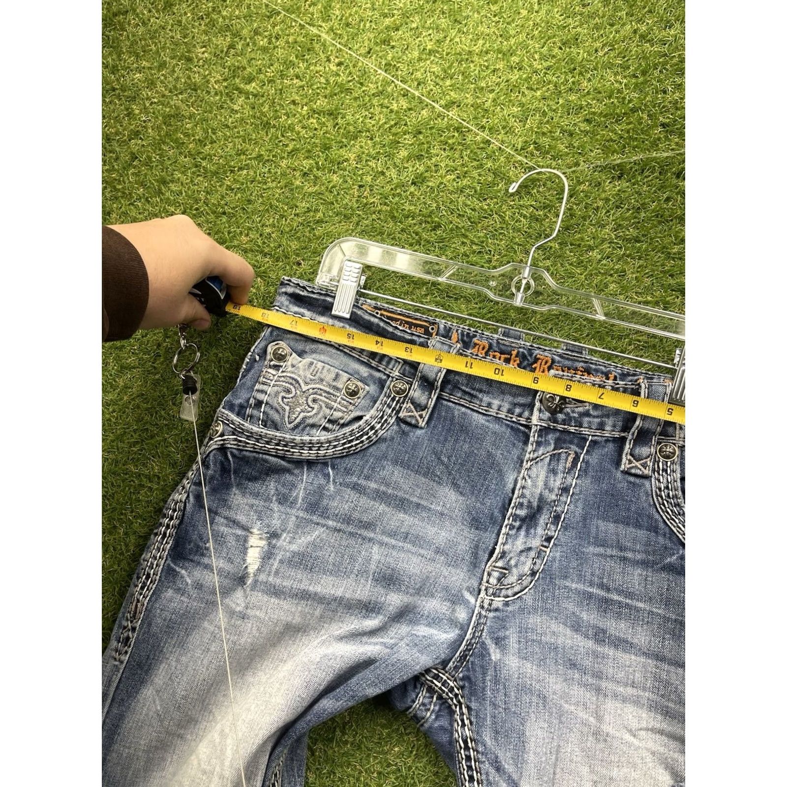 Vintage Rock Revival Jeans Mens 36 Slim Bootcut 5-Pocket Denim Medium Blue 0316 Vintage: No Size US 36 / EU 52 - 4 Thumbnail