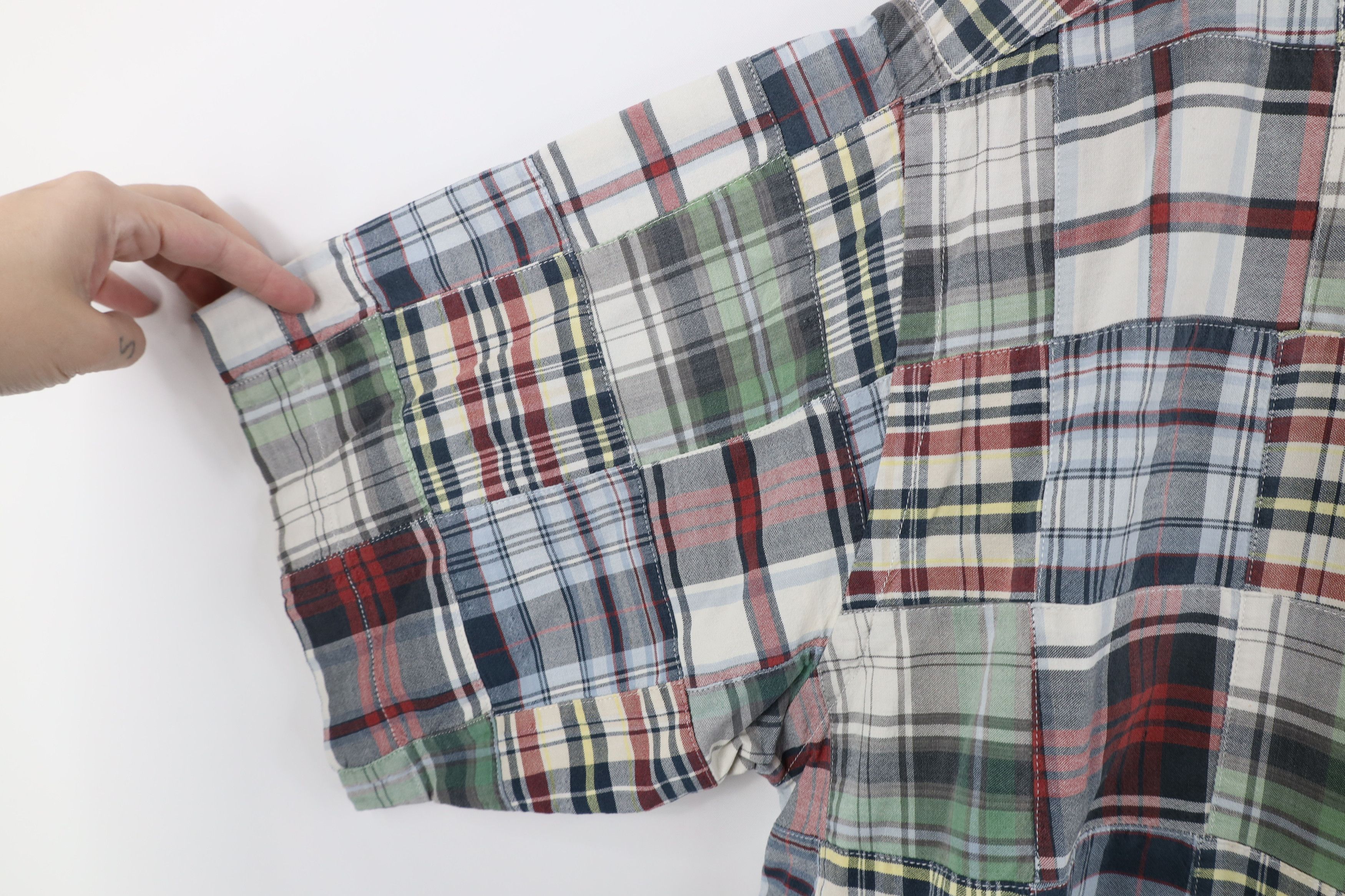 Orvis Vintage Orvis Madras Plaid Patchwork Button Down Polo Shirt Size US L / EU 52-54 / 3 - 7 Thumbnail