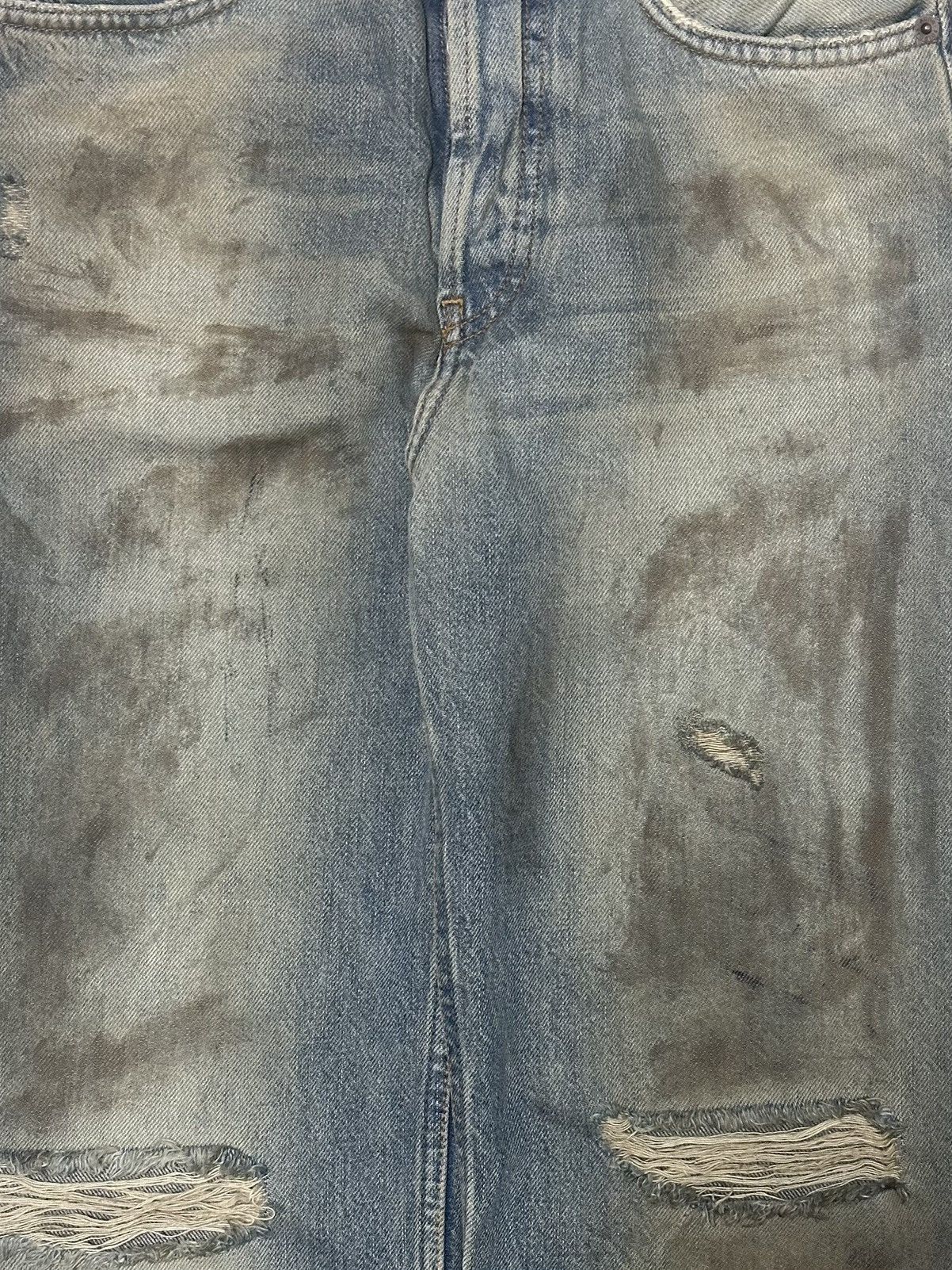 Acne Studios ACNE STUDIOS F/W 2023 Ripped Detailing Wide Leg Jeans Size 23" - 4 Thumbnail