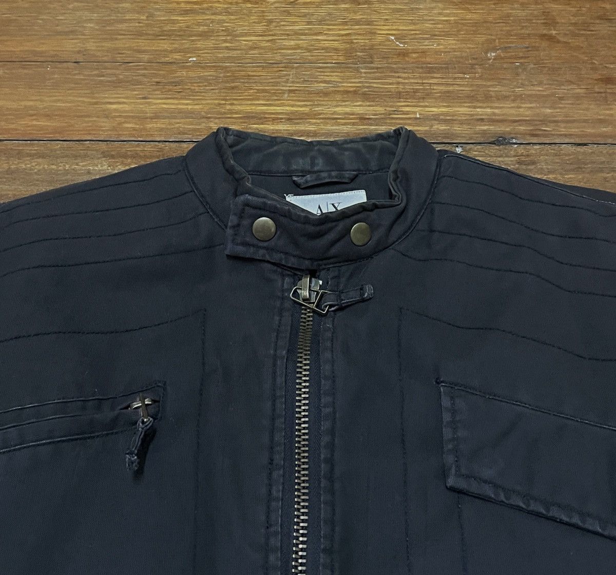 Armani Exchange × Vintage Rare Design Vintage Armani Exchange Motorcycle Jacket 2000s Size US M / EU 48-50 / 2 - 4 Thumbnail