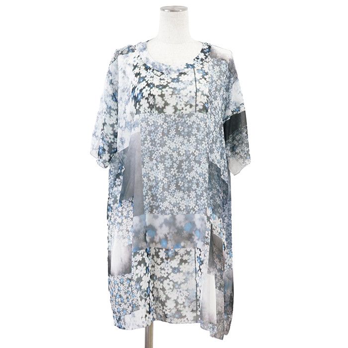 Maison Margiela MM6 Maison Margiela MM6 Floral Patchwork Printed Chiffon Top Textile Tops DUTY FREE for USA Size ONE SIZE - 1 Thumbnail