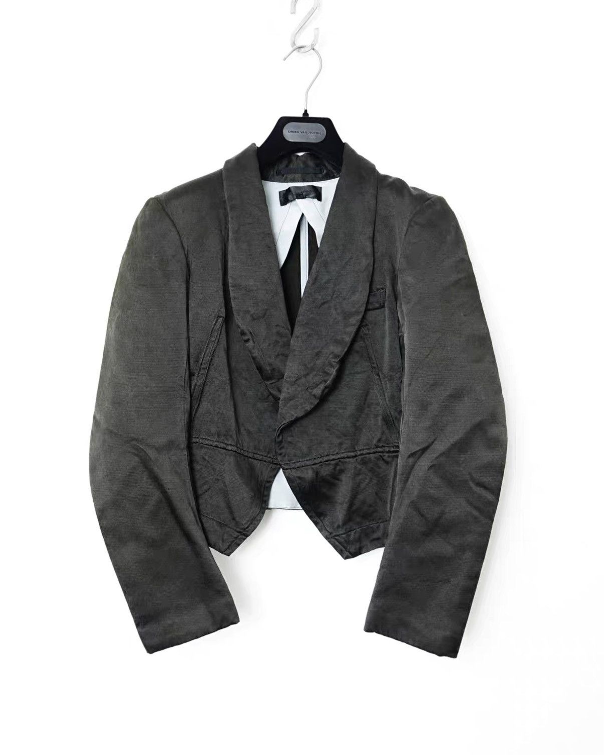 Comme des Garcons Comme des Garçons Silk Blend Draped Curved Sleeve Jacket Size US S / EU 44-46 / 1 - 1 Thumbnail