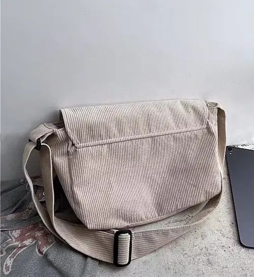 Japanese Brand Fashion corduroy shoulder bag messenger bag Size ONE SIZE - 4 Thumbnail
