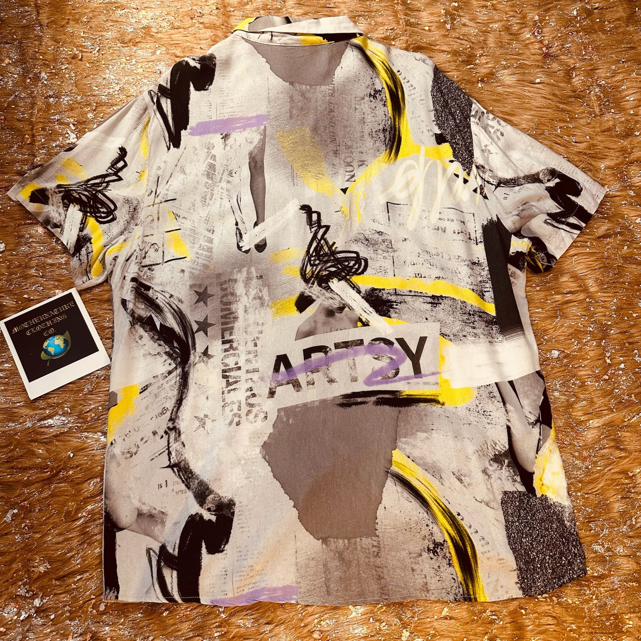 Zara INDUSTRIAL PAINT MASSACRE S/S BUTTON UP Size US L / EU 52-54 / 3 - 2 Thumbnail